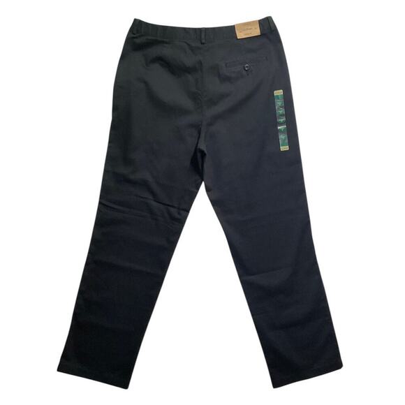 LL Bean Classic Fit Bayside Twill Straight Leg Pant Women's Size 14 M/T black - Picture 2 of 7